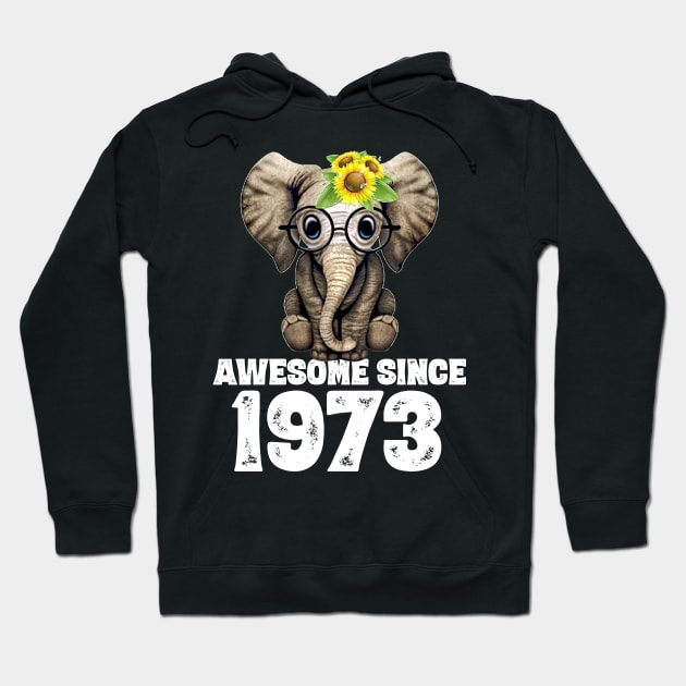 Awesome since 1973 47 Years Old Bday Gift 47th Birthday Hoodie by DoorTees